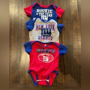 NFL New York Giants 3 Onesies 3-6m